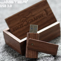 Hot JASTER ฟรีโลโก้ที่กำหนดเอง USB 3.0 Falsh Drive กล่องไม้ไดรฟ์ปากกา4GB 8GB 16GB 32GB 64GB 128GB Memory Stick ของขวัญ Pendrive U Disk