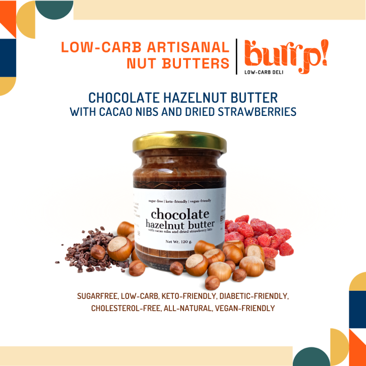 Burrp Chocolate Hazelnut Butter Sugarfree Low Carb Keto Low Calorie