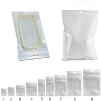 20pcs/pack White/Clear Self Seal Zip lock bag Thick Plastic Retail Packaging Pack ZipLock Storage Bag Package Hang Hole Food Storage Dispensers