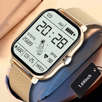 ZZOOI Bluetooth Answer Call Smart Watch Elegant Men Dial Digital Smartwatch Women Bracelet Heart Rate Blood Oxygen Fitness Tracker New