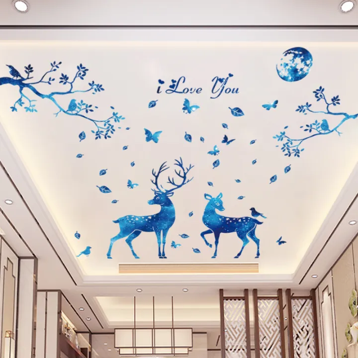 3D wall stickers ceiling stickers selfadhesive bedroom roof wall decoration room layout wall
