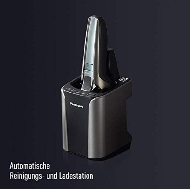 panasonic-premium-razor-es-lv9q-with-ultra-flexible-5d-shaving-head-gentle-wet-and-dry-razor-with-cleaning-station-silver