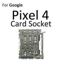 อะแดปเตอร์เครื่องอ่านสล็อตช่องเสียบการ์ดสำหรับ Google Pixel 4 4a Xl 4xl 5 5a 6 Pro Micro Sd ชิ้นส่วนเชื่อมต่อกระเป๋าเก็บบัตร Sd