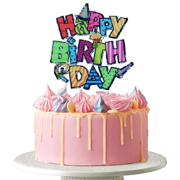 COLORFUL HAPPY BIRTHDAY CAKE TOPPER | Lazada PH