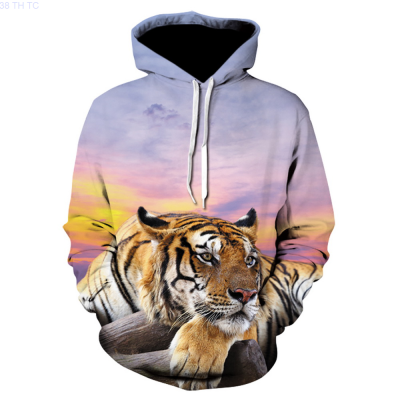2021 New Men/women Hooded Hoodies Cap Windbreaker Jacket Sweatshirts Fashion Brand Autumn winter Tiger animal Printing clothes Size:XS-5XL