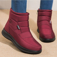 Women Boots Women Ankle Boots For Winter Shoes Women 2023 New Warm Fur Snow Boots Waterproof Flat Botas Femininas Zipper Botines