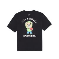 Mlb เสื้อยืดแขนสั้น ลายการ์ตูนหมีย่น ทรงหลวม อเนกประสงค์ 43G สําหรับเล่นกีฬา ผ้าฝ้ายแท้S-5XL