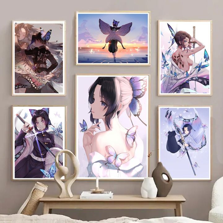 Em promoção! Lona Anime Hd Impresso Demon Slayer Cartaz Kochou Shinobu De  Decoração De Casa De Tomioka Giyuu Pintura, Arte De Parede De Imagem Para A  Sala De