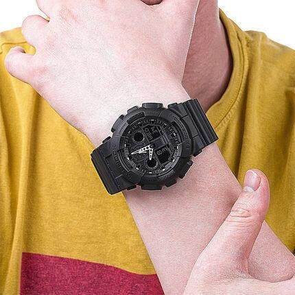 casio-g-shock-นาฬิกาข้อมือผู้ชาย-สีดำ-สายเรซิน-รุ่น-ga-100-1a1dr-นาฬิกาจับเวลากันน้ํา