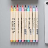 10 Colors Brush Pen Set Fabricolor Marker Pen Soft Tip Colour Brushpen Calligraphy Finecolour Brush Felt Art Markers Stationery