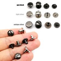 10pcs Round Head 10mm Screwback Chicago Screw Nail Binding Rivet Stud for Leather Shoulder Bag Knapsack Belt Strap Wallet Fasteners