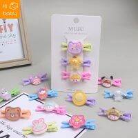 3 sets side bangs clip sweet ice through cartoon hairpin 2023 Internet-famous children girl cute hairpin