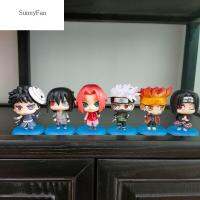 SUNNYFAN ฟิกเกอร์แอคชั่นโมเดลแกะสลัก Gaara Kakashi 6ชิ้น/ชุดตุ๊กตาอุสึมากิ