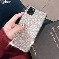 [Hot K] เคสโทรศัพท์ไรน์สโตนระยิบระยับหรูสำหรับ iPhone 14 11 12 13 Pro Max Mini XS XR 7 8 Plus SE Shniy เพชรเคสซิลิโคนแบบนิ่ม