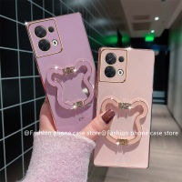 Phone Case เคส Infinix Note30 Pro Note 30i Tecno Spark 10C Spark10 Pro 4G 5G ดีลสุดฮอตตัวชุบโลหะหรูหราฝาหลังกับคุณภาพสูงพับได้หมีที่วางโทรศัพท์เคสนิ่ม2023