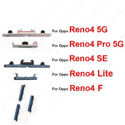 ปุ่มปรับระดับเสียงสําหรับ OPPO Reno 4 4 Pro 4 Lite 4SE 4F 5G On Off Power Volume Up Down Side Keypads Parts