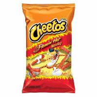 Cheetos Flamin Hot Crunchy Cheese Snack (USA Imported) ชีโตส ข้าวโพดอบกรอบรสเนยแข็ง ชีโตส เฟรมมิ่ง ฮอต ครันชี่ ชีส สแนคส์ 226g.