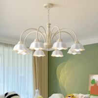 [COD] French pastoral fresh retro cream style living room chandelier creative master bedroom dining lamps