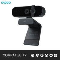 Original Rapoo C280 Webcam 2K HD With USB2.0 With Mic Rotatable Cameras For Live Broadcast Video Calling Conference With Cover