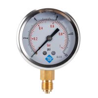 TS เครื่องวัดความดันต่ำ0-1Bar 0- 15PSI 14นิ้ว68มม. Dial เครื่องวัดความดันน้ำไฮดรอลิก Manometer เครื่องมือวัด