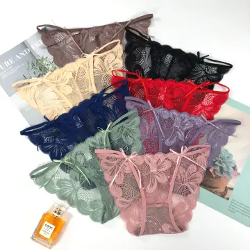 3pcs/set Seamless Underwear Silk Women's Solid Color Panties Lady Ruffle  Underpants Girls Briefs Invisible Panty Sexy Lingerie
