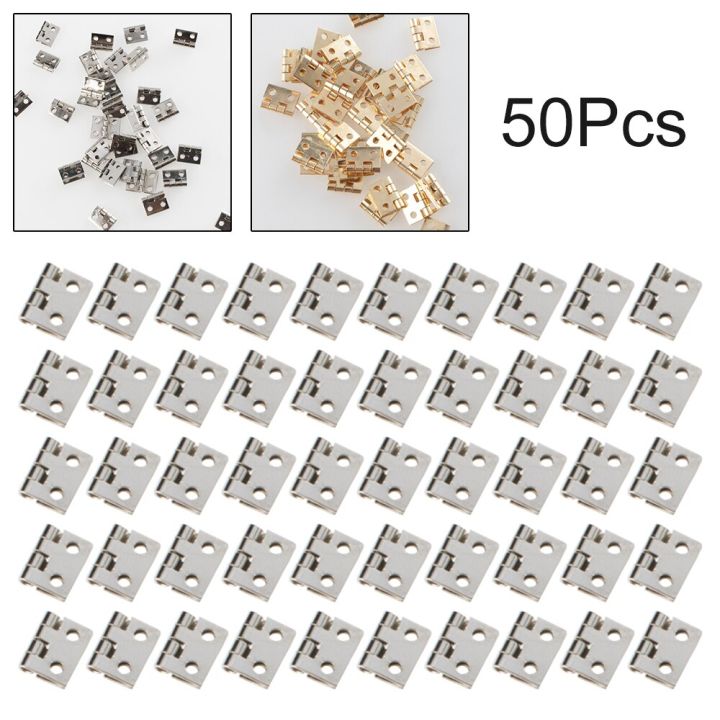 50pcs-copper-mini-folding-cabinet-drawer-butt-hinges-four-section-casting-hinge-fittings-dollhouse-wood-door-butt-hinges-door-hardware-locks