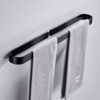 Towel Hanger Black Bathroom Towel Holder White Aluminum Towel Rail Matte Black Wall Mounted Towel Bar 30/40/50/60 cm