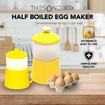 Half Boiled Egg Maker , Half Boil Egg Cooker , Original Malaysian Half  Boiled Egg Maker , Half Soft Boiled Egg Maker Boiler Cooker, YELLOW