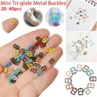 M8TT 20/40pcs ใหม่ล่าสุด Mini Ultra-small ของเล่นยัดไส้ 13 สี หัวเข็มขัดตุ๊กตา DIY หัวเข็มขัดไตรไกลด์ ปุ่มเย็บเข็มขัด อุปกรณ์เสริมกระเป๋าตุ๊กตา