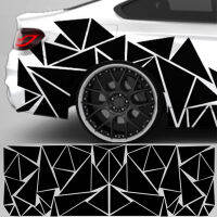 200X60Cm Matte Black Creative Car Stickers SUV Truck Decoration Triangle Vinyl Decal Car Styling Accessories Stylish Stickers