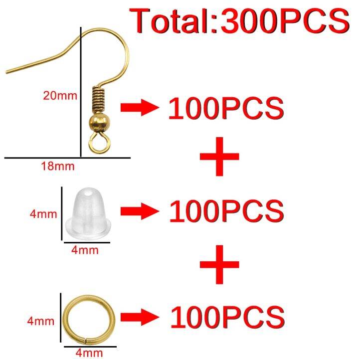 100-300pcs-lot-hypoallergenic-earring-hook-kit-mix-color-ear-wires-fish-hooks-open-jump-rings-earplugs-for-diy-jewelry-making