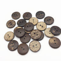 1000pcslot 18mm Retro Natural Brown Coconut Shell Buttons Round Sewing Button For Scrapbooking