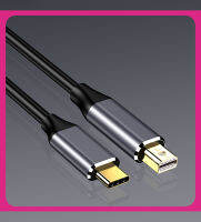 USB 3.1ประเภท C ถึงสายเคเบิล Mini DisplayPort DP 4K 60HZ ตัวแปลง HDTV อะแดปเตอร์สำหรับ Macbook S22 S21 S20 P40 P30 Huawei