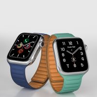 แม่เหล็กปิดด้วยสายคาด Apple Watch 49มม. 44มม. 40มม. 45มม. 41มม. 42มม. 38มม. สร้อยข้อมือซิลิโคนสปอร์ตสายรัด IWatch อัลตร้า8 7 6 543