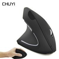 ZZOOI 5D 2.4GHz USB Wireless Left Hand Mouse 5D 1600 DPI Ergonomic Rechargeable Vertical Mice with Pad for Laptop PC Office Use Gaming Mice