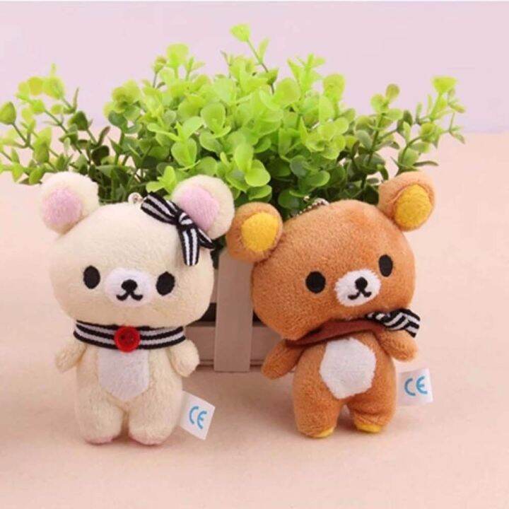 liand-lover-rilakkuma-charm-toy-plushie-toy-kawaii-standing-bear-design-pendant-soft-figure-doll-bear-plush-stuffed-toy-key-chain