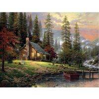 卍 Landscape Nature Village 11CT Cross-Stitch DIY Embroidery Full Kit Craft Knitting Painting Handiwork Christmas Gift For Adults