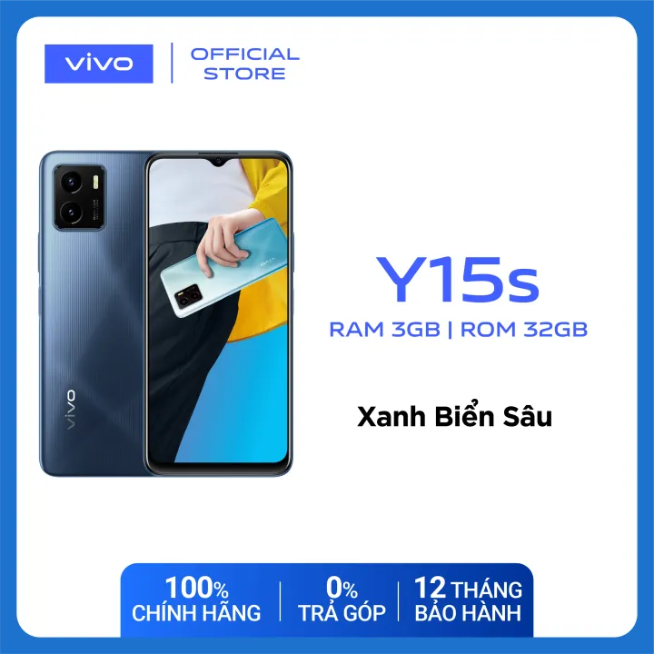 Điện thoại Vivo Y15s (3GB/32GB) Hàng chính hãng-Bảo hành 12 tháng-Freeship