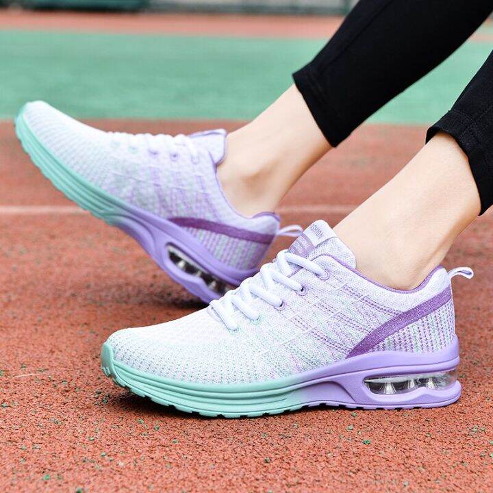 Sport Shoes Women Running Shoes Breathable Air Cushion Mesh Sneakers  Anti-slip Gym Trainers Jogging Athletic Shoes Big Size 41 