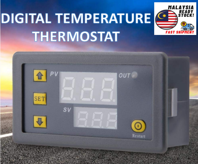 Led Digital Temperature Controller Thermostat Switch Sensor Meter Dc 