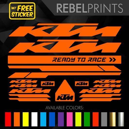 ☾∋ KTM Sticker Decal for Mountain Bike and Road Bike Lazada PH