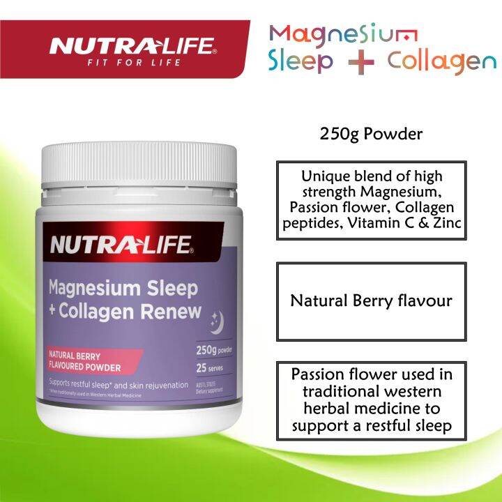Nutra Life Magnesium Sleep & Collagen Renew 250g Lazada