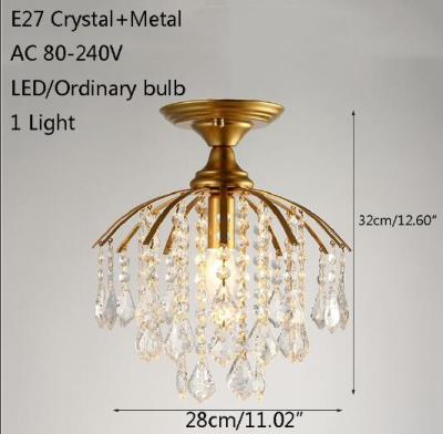 Modern simple crystal Ceiling Light Plafonnier E27 LED 220V ceiling lamp for living room bedroom restaurant hallway study ho