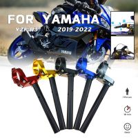 คลิปบนมือจับแบบส้อมปรับได้สำหรับยามาฮ่า YZF-R3 YZF R3 2019-2022มือจับรถแข่ง CNC แบบปรับได้43/50มม. คลิปบนมือจับแฮนด์คาเฟ่ RFO Acer