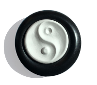 Oshadhi Aroma stone Yin Yang with black plate