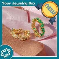 Her Lab Jewelry | โซ่ทองกับ Cubic เพทายแหวนสไตล์ดาราชี้แจงพรรคแหวนทองคำขาวแฟชั่นสตรีแหวนเพชรพรีเมี่ยมของขวัญวันเกิด ส่งเสริมการขาย พื้นฐาน ป้องกัน