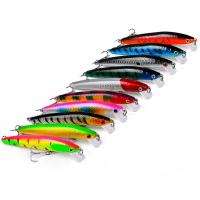 10ชิ้นตา3D เหยื่อตกปลา Jerkbait ดำน้ำตื้นเหยื่อล่อพร้อมตะขอ8.5กรัม/9.5ซม. สำหรับเหยื่อตกปลาหอก