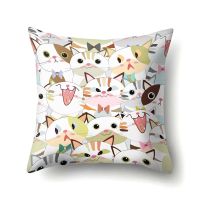 Cute Cartoon Rabbit Soft Cushion Cover for Sofa Home Children Room Bear Fox Cats Animal Pillowcase Pillow Case Covers