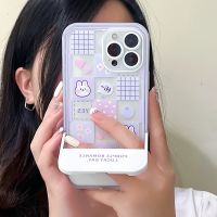 [Universal support] เคสโทรศัพท์แบบใสขาตั้งที่มองไม่เห็นลายการ์ตูนสำหรับ iPhone 13 12 11 14 Pro Xs Max X Xr 7 8 Plus Se 2022 20ที่วางขาตั้งพับได้ฝาครอบ