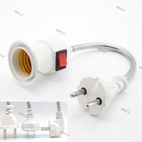 110V-220V LED Lamp Base Holder Light Socket Bulb Power E27 Socket With Switch EU US Plug Energy Saving Lampada Table W6TH